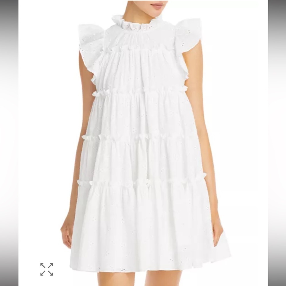 En Saison Kiko Cotton Eyelet Mini Dress